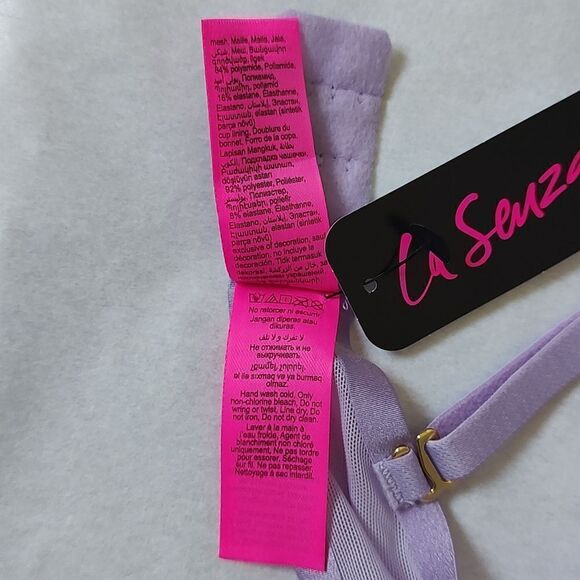 New With Tags La Senza Size 32C The Spacer Lightly‎ Lined Purple Demi Bra - Picture 11 of 11